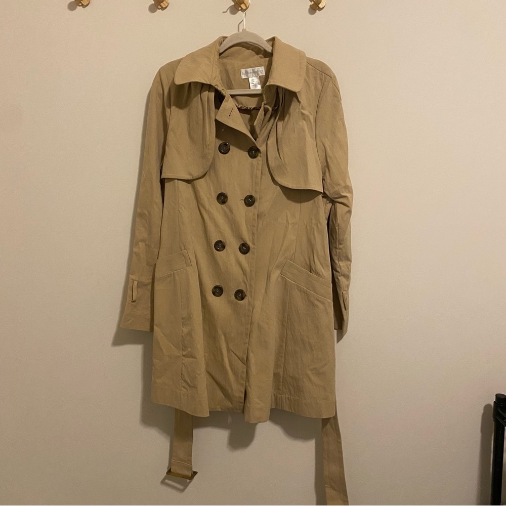 Soft Surroundings Tan Belted Jacket size Large